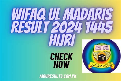 Wifaq Ul Madaris Result .